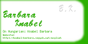 barbara knabel business card